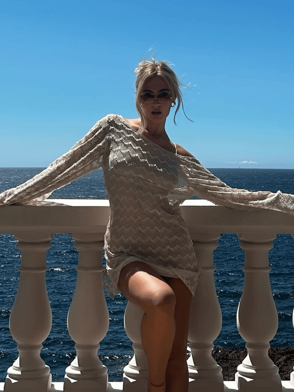 Malé Crochet Dress - Champagne - Capri Swimwear